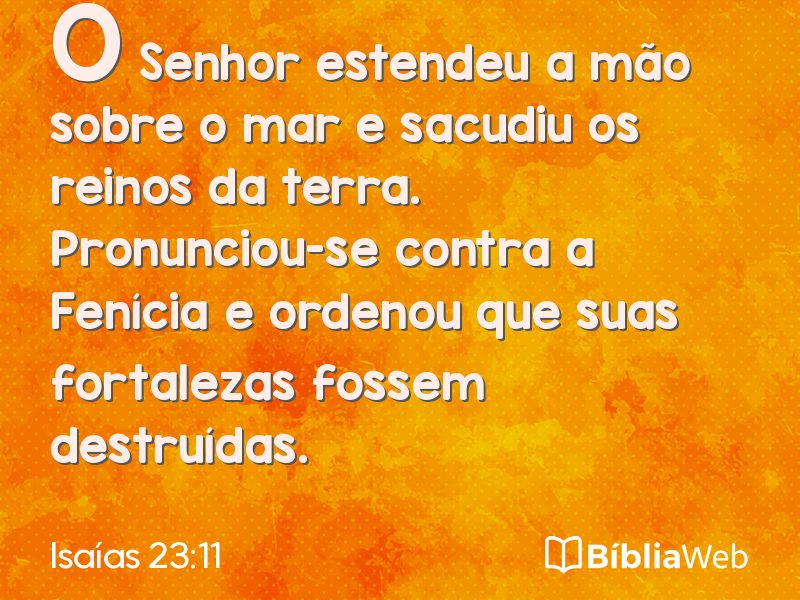 Isaías 23:11 em imagem para compartilhar