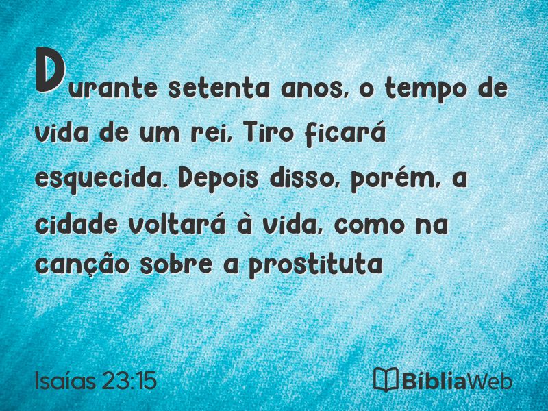 Isaías 23:15 em imagem para compartilhar