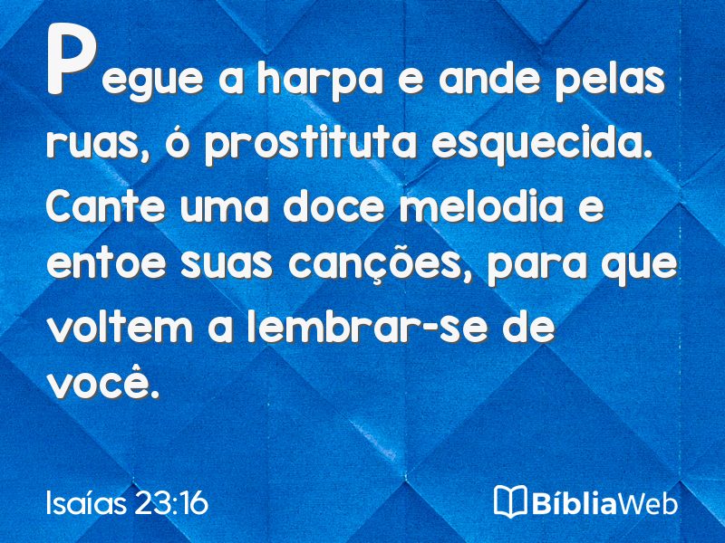 Isaías 23:16 em imagem para compartilhar
