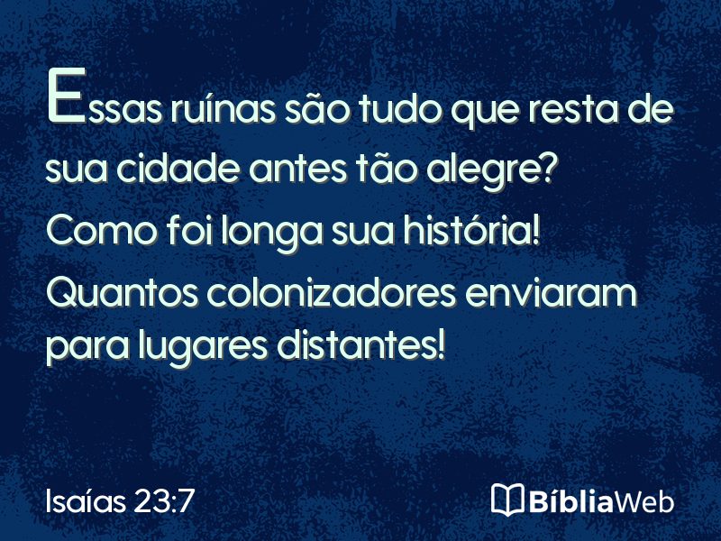 Isaías 23:7 em imagem para compartilhar