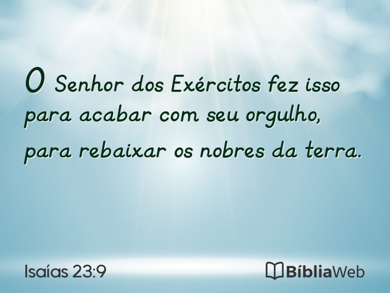 Isaías 23:9 em imagem para compartilhar