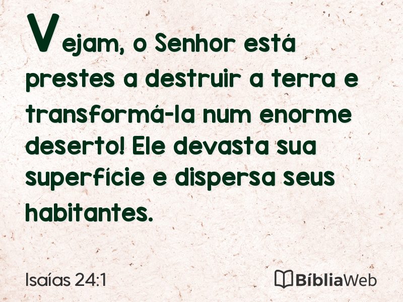 Isaías 24:1 em imagem para compartilhar