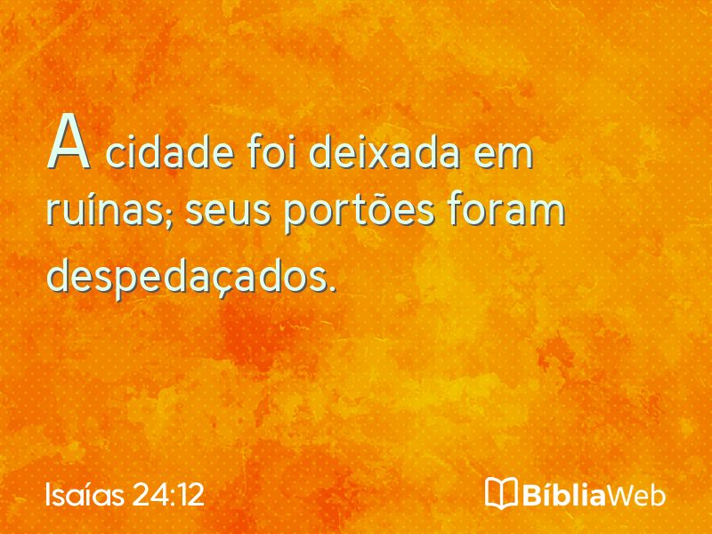 Isaías 24:12 em imagem para compartilhar