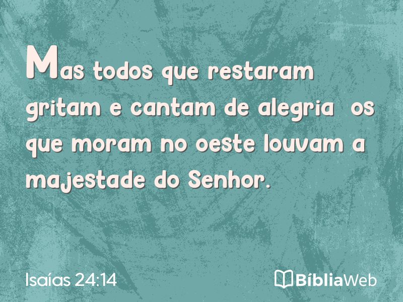 Isaías 24:14 em imagem para compartilhar