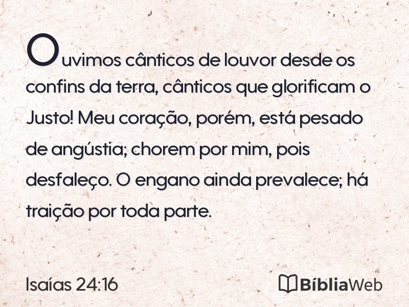 Isaías 24:16 em imagem para compartilhar