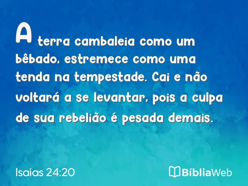 Isaías 24:20 em imagem para compartilhar