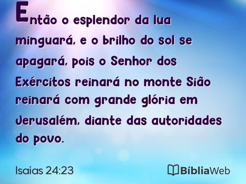 Isaías 24:23 em imagem para compartilhar