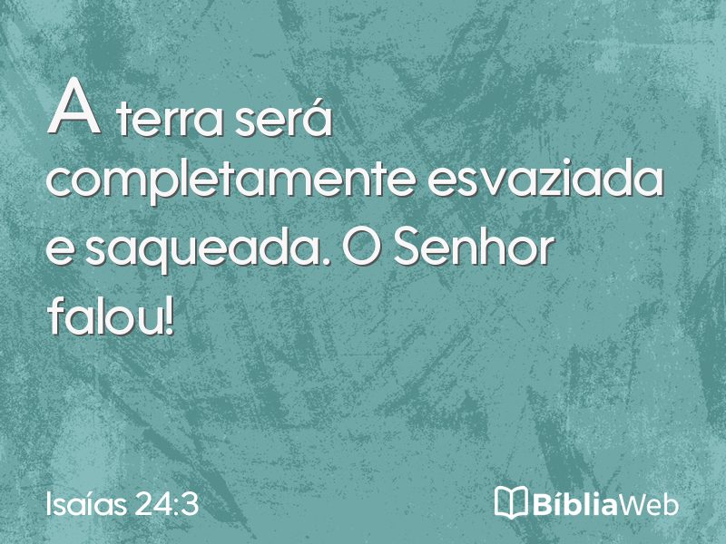 Isaías 24:3 em imagem para compartilhar