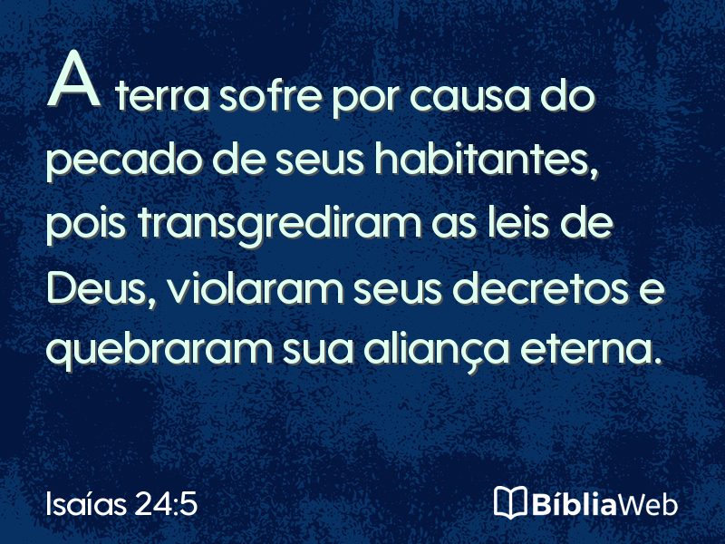 Isaías 24:5 em imagem para compartilhar