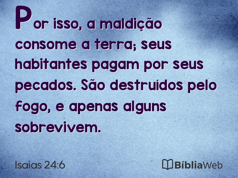 Isaías 24:6 em imagem para compartilhar
