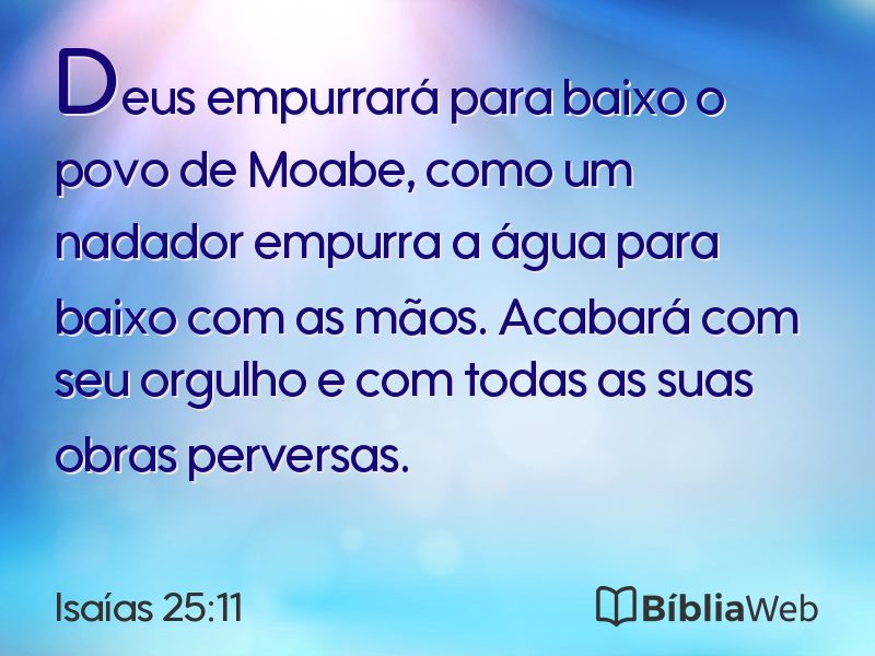 Isaías 25:11 em imagem para compartilhar