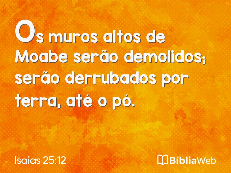 Isaías 25:12 em imagem para compartilhar