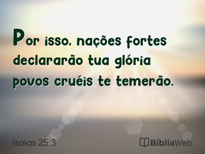 Isaías 25:3 em imagem para compartilhar