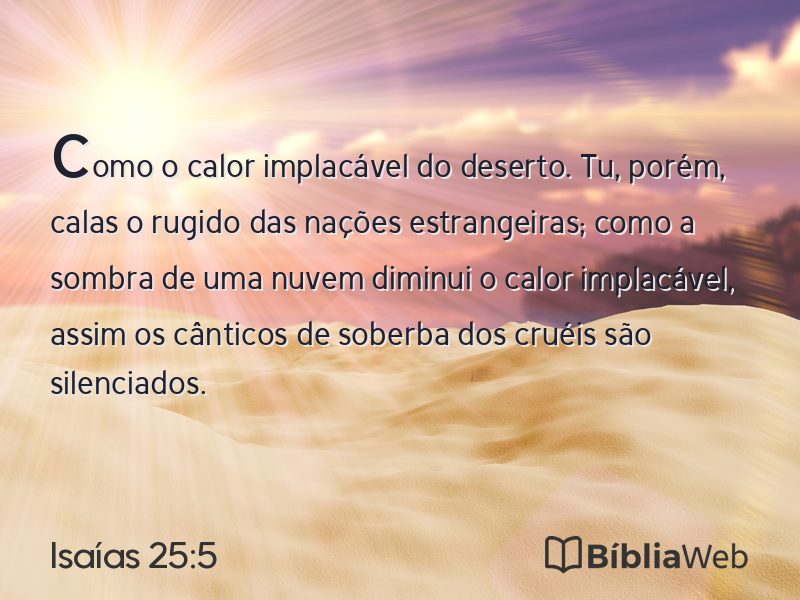 Isaías 25:5 em imagem para compartilhar