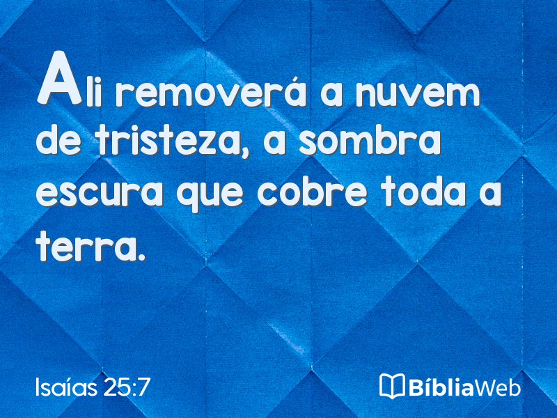 Isaías 25:7 em imagem para compartilhar