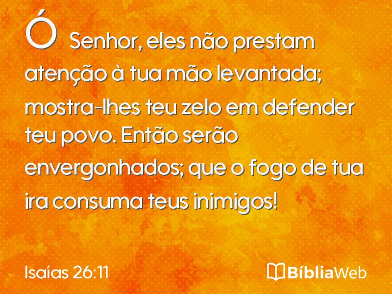 Isaías 26:11 em imagem para compartilhar