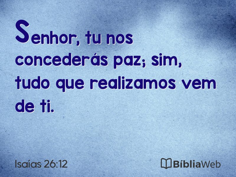 Isaías 26:12 em imagem para compartilhar