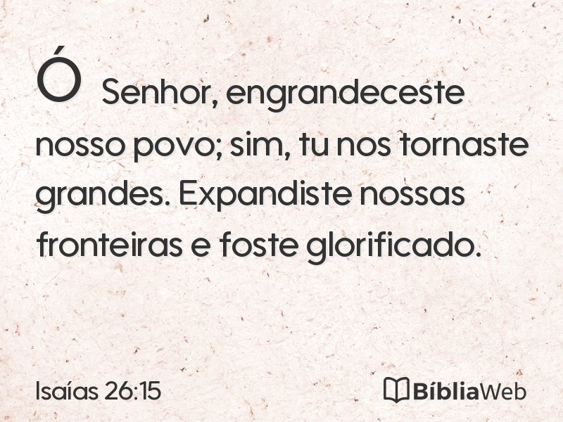 Isaías 26:15 em imagem para compartilhar