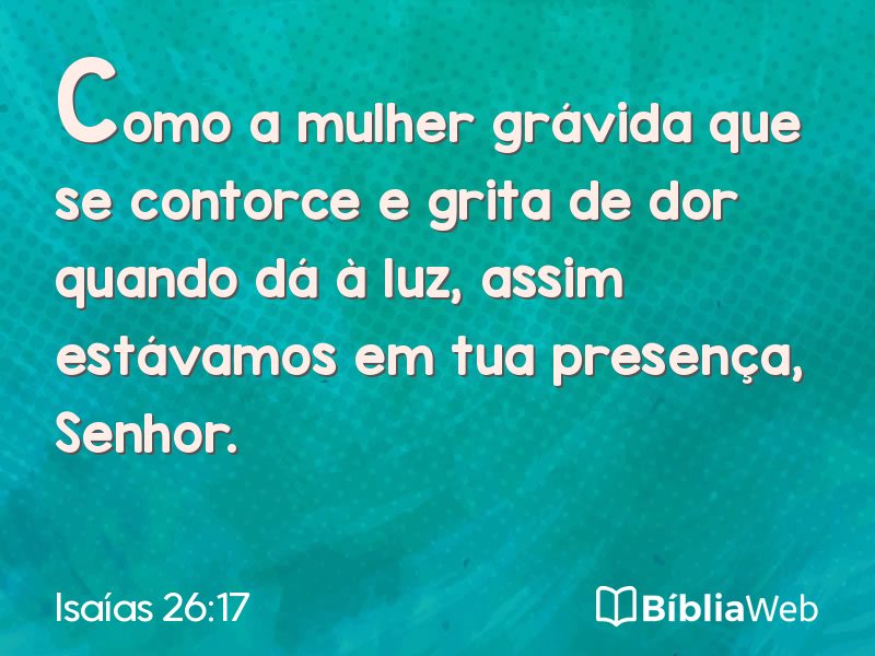 Isaías 26:17 em imagem para compartilhar