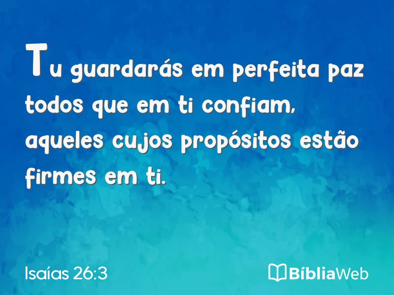 Isaías 26:3 em imagem para compartilhar