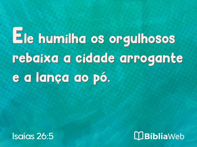 Isaías 26:5 em imagem para compartilhar