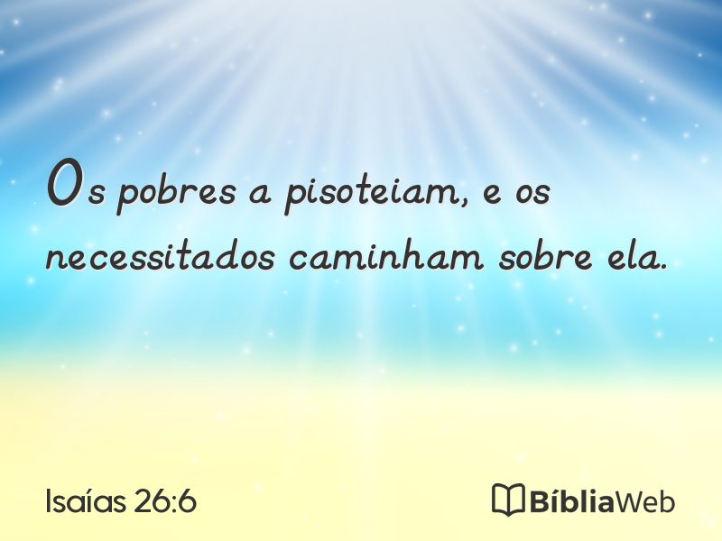 Isaías 26:6 em imagem para compartilhar
