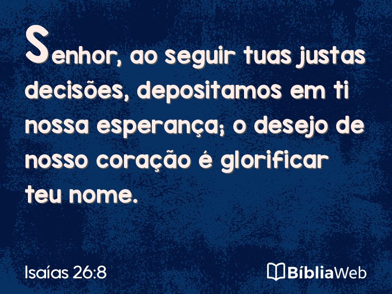 Isaías 26:8 em imagem para compartilhar