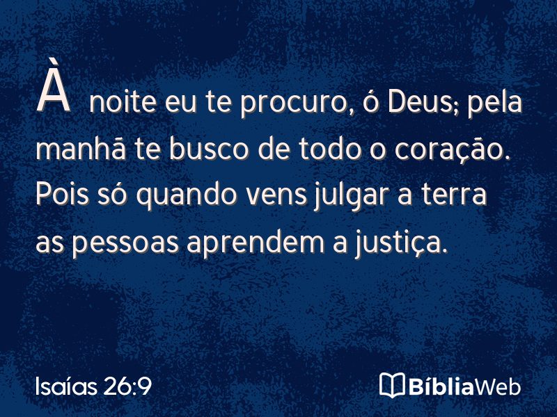 Isaías 26:9 em imagem para compartilhar