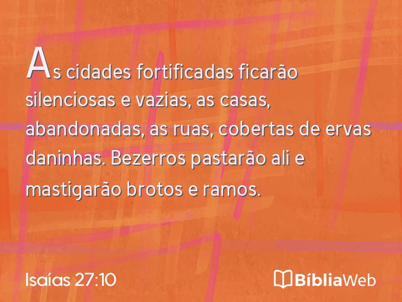 Isaías 27:10 em imagem para compartilhar