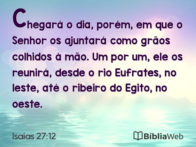 Isaías 27:12 em imagem para compartilhar