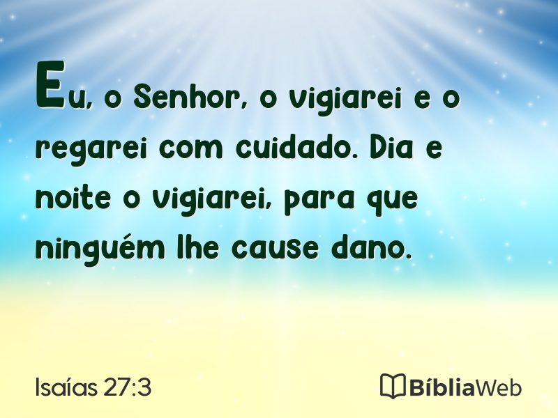 Isaías 27:3 em imagem para compartilhar