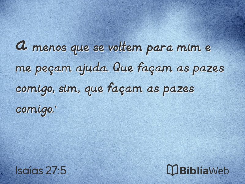 Isaías 27:5 em imagem para compartilhar