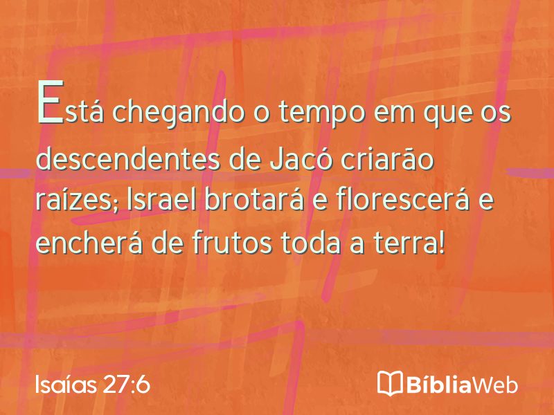 Isaías 27:6 em imagem para compartilhar