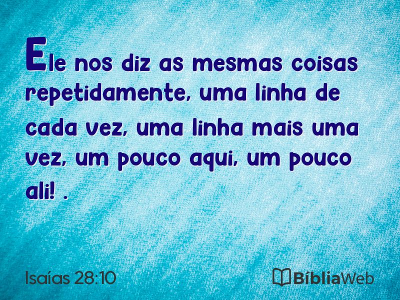Isaías 28:10 em imagem para compartilhar