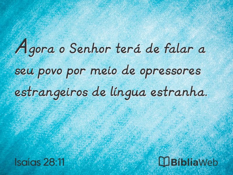 Isaías 28:11 em imagem para compartilhar