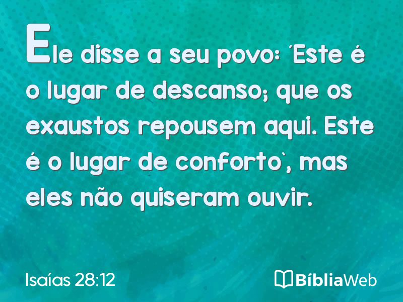Isaías 28:12 em imagem para compartilhar