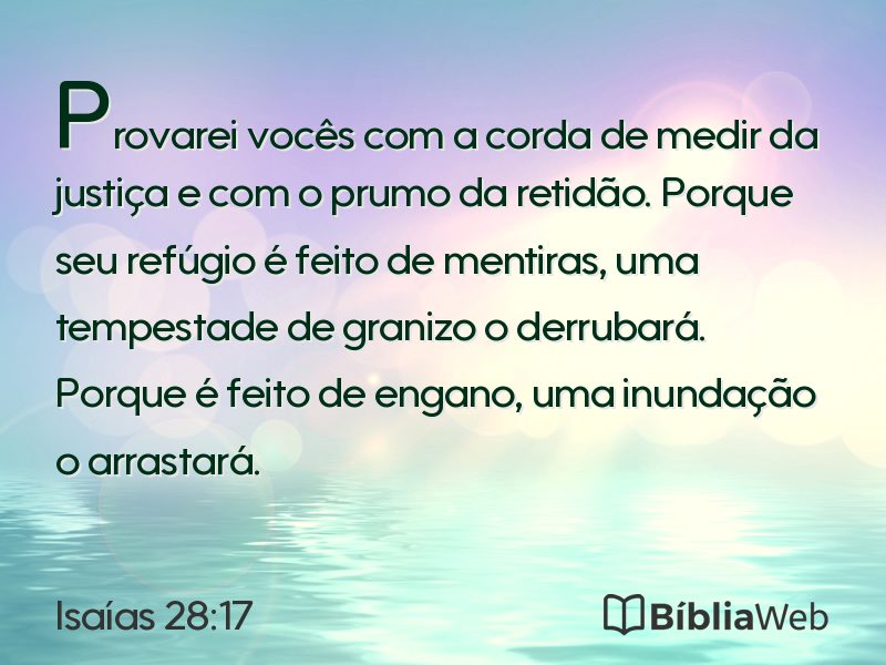 Isaías 28:17 em imagem para compartilhar