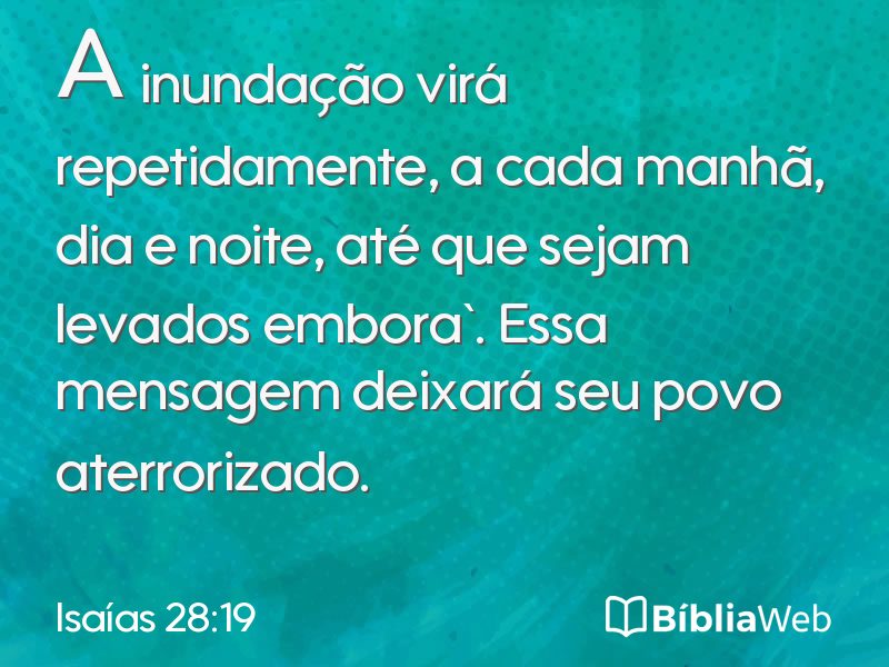 Isaías 28:19 em imagem para compartilhar