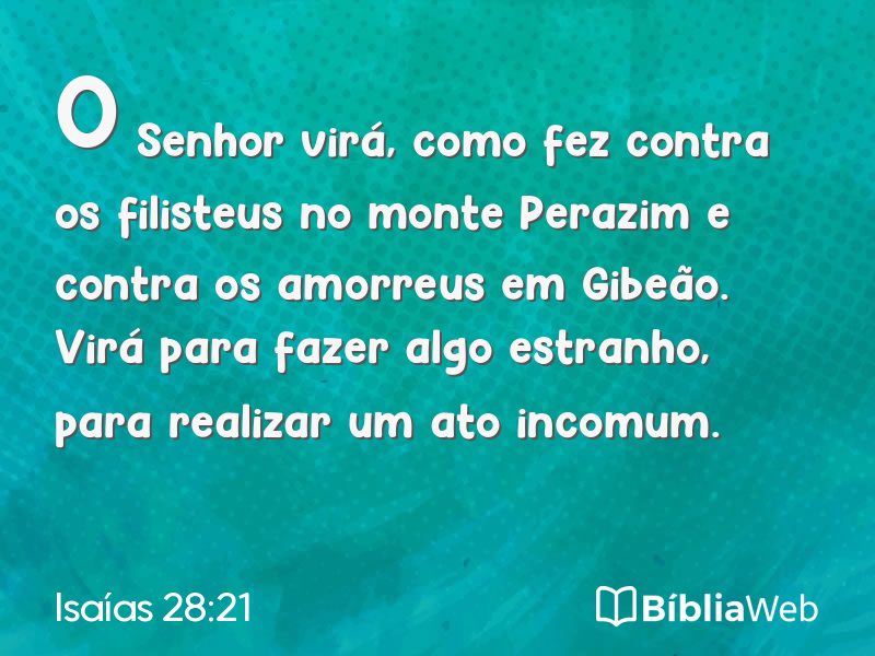 Isaías 28:21 em imagem para compartilhar