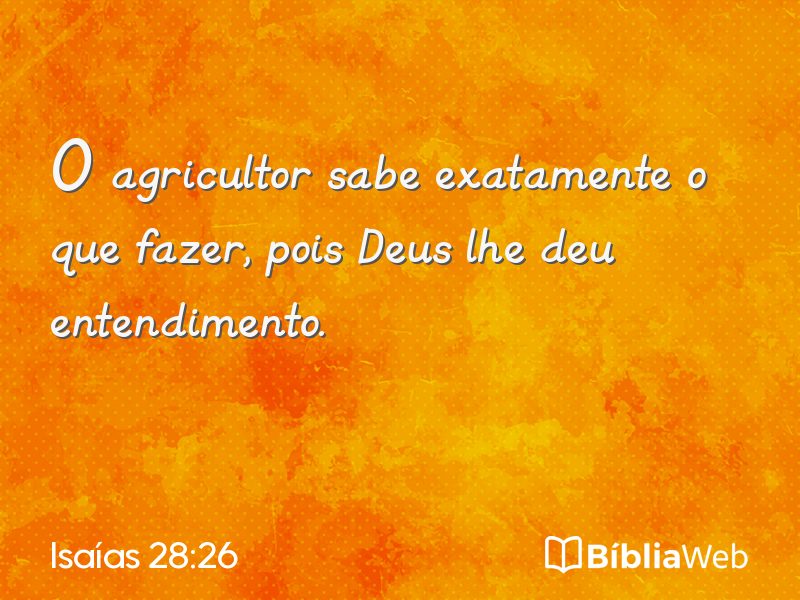 Isaías 28:26 em imagem para compartilhar
