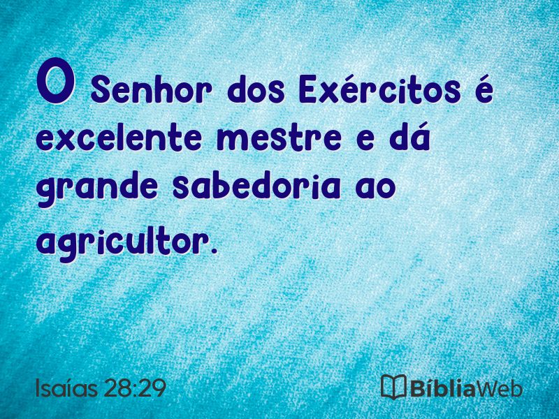 Isaías 28:29 em imagem para compartilhar