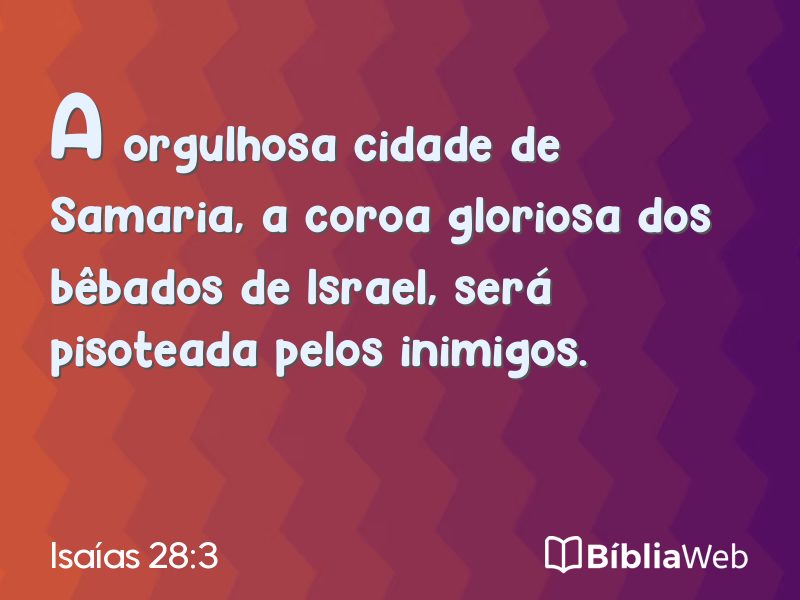 Isaías 28:3 em imagem para compartilhar