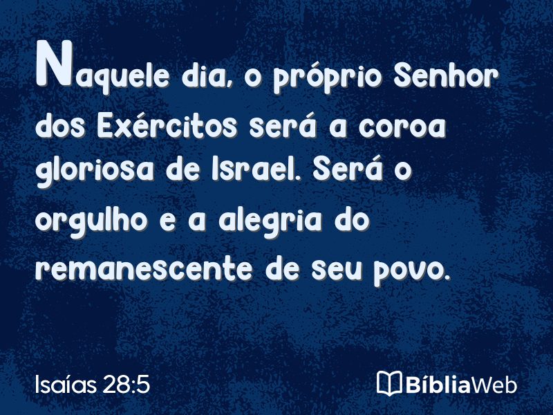 Isaías 28:5 em imagem para compartilhar
