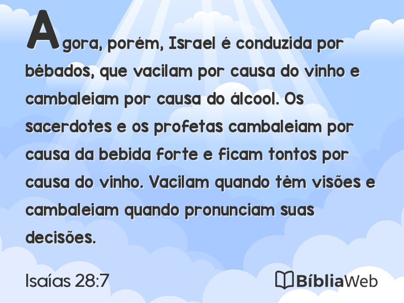 Isaías 28:7 em imagem para compartilhar