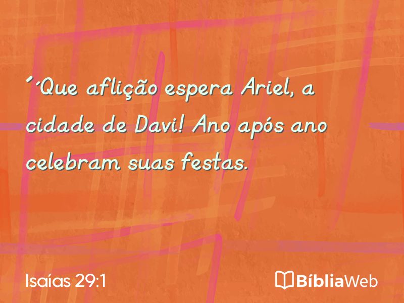 Isaías 29:1 em imagem para compartilhar