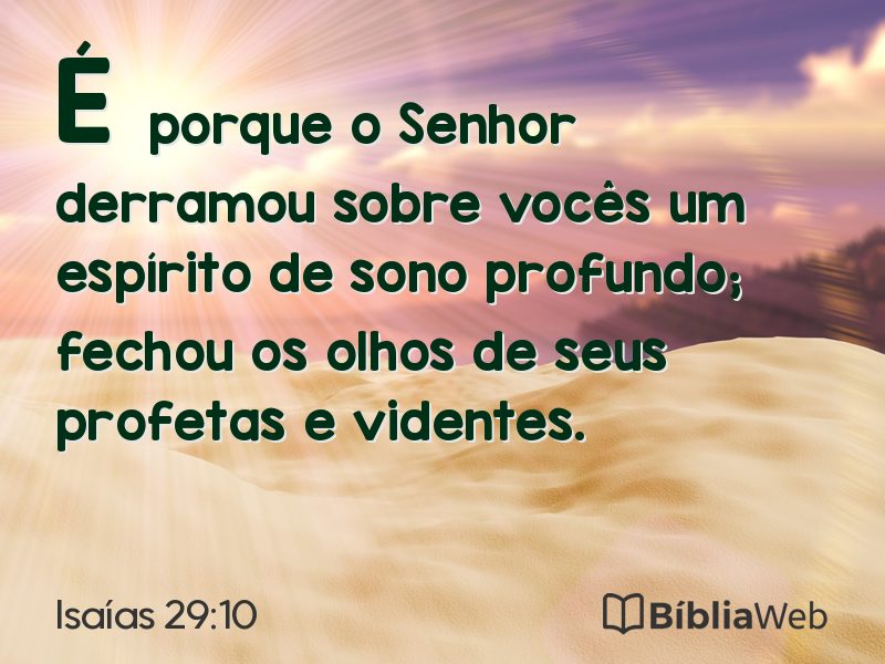 Isaías 29:10 em imagem para compartilhar