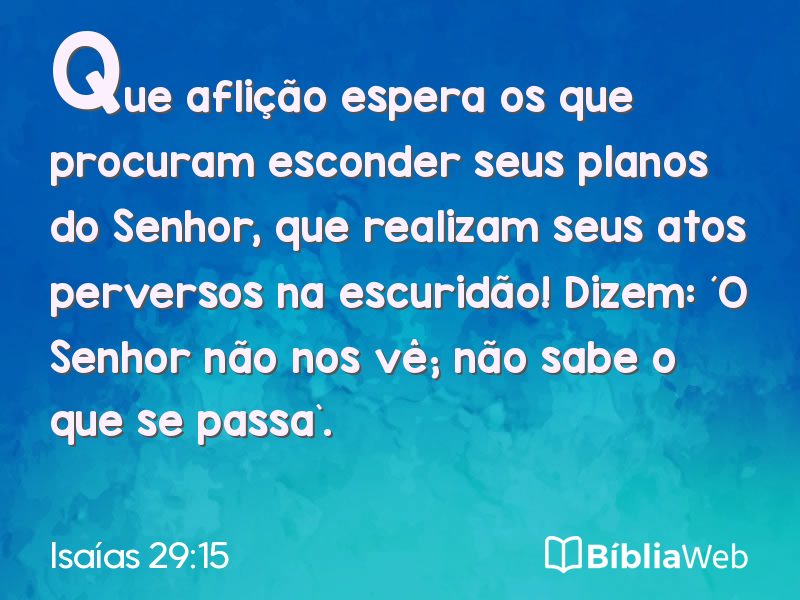 Isaías 29:15 em imagem para compartilhar
