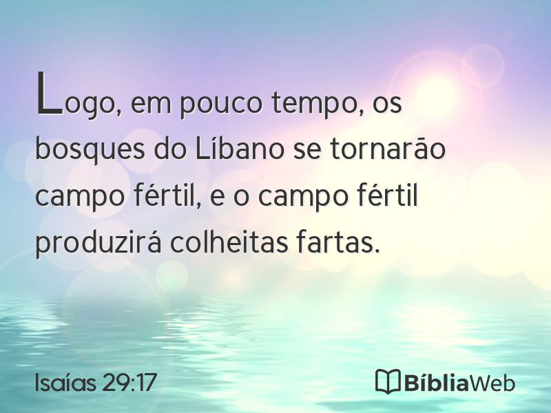 Isaías 29:17 em imagem para compartilhar