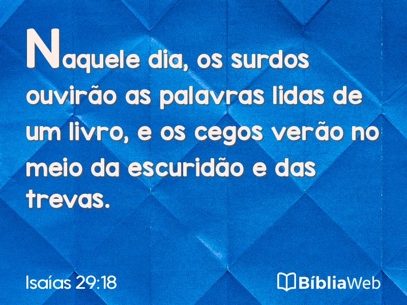 Isaías 29:18 em imagem para compartilhar
