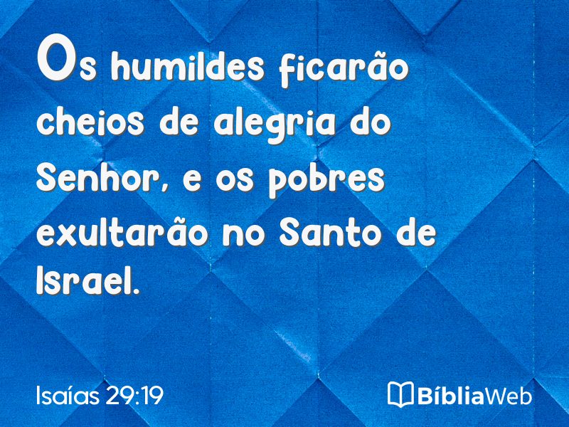 Isaías 29:19 em imagem para compartilhar